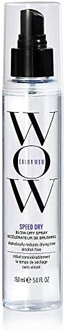 COLOR WOW Speed Dry Blow Dry Spray – Cut Blow Dry Time by 30% | Heat Protectant, Prevent Breakage | Cruelty-Free & Gluten-Free