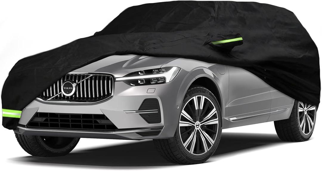 YIXIN Waterproof Car Cover for 2008-2026 Volvo XC60 Car Cover Custom Fit 100% Waterproof Windproof & Single Door Zipper Bands for Snow Rain Dust Hail Protection (XC60)