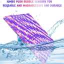 400 Bubbles Giant Fidget Toys for Kids Teens Adults, Big Jumbo Large 16 inch Purple Square Sensory Toy for Kids 3-5 4-8 5-7 Boys Girls Birthday Gifts Party Favors Classroom Prizes