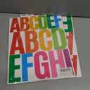 2 x Bulletin Board Letter Stickers - 350 Pcs 20 Sheets Vinyl Alphabet Stickers Waterproof,Self Adhesive Decals for DIY,Window,Door,Bike,Car,Laptop,Scrapbook,Truck,Water Bottle(3In&4In Multicolor)