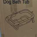 Dog Bath Tub with Water Drain Plug Portable Collapsible Bathtub for Dog Bathing and Washing Foldable Dog Bath Space Saving Design for Small Medium Pets and Cats Gray