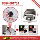 DG64-00473A Stove Knobs Oven Knobs Gas Burner Control Dial Compatible with Samsung Stove Knob Replacement NX58H5600SS NX58H5650WS NX58M6850SS NX58F5700WS NX58J7750SS 5 Pack