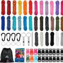 MONOBIN Paracord Combo Kits - 550 Type III Parachute Cord - Bracelet Crafting Kits, Survival Rope Making lanyards,Dog Collar,Bracelet (Cool and Warm)