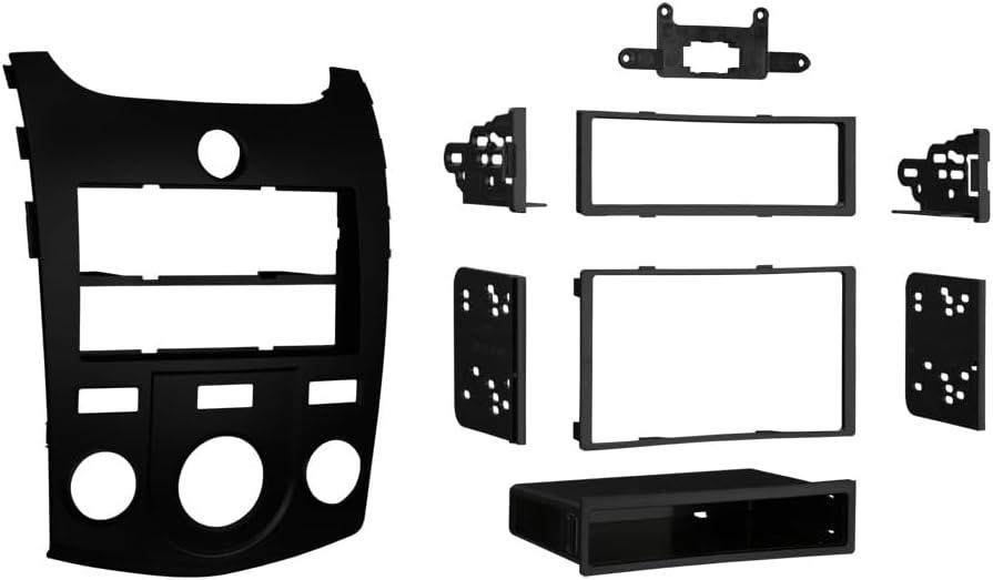 Metra 99-7338B Kia Forte 2010-2013 Installation Dash Kit for Double DIN/ISO Radios, Black