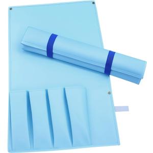 1 Pcs Mahjong Bags Protective Sleeve for Mahjong Racks and Pushers Tile Bag Accessory 20 Inch, Empty Mah Jong Bag Only (Light Blue,Classic)