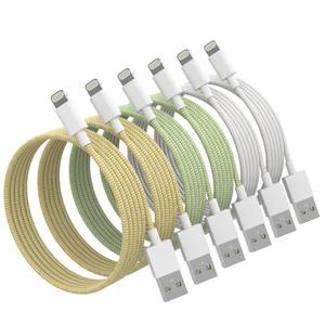 Pack of 2, iPhone Charger Cord, [Apple MFi Certified] Lightning Cable, 6Pack (3/3/6/6/6/10 FT) Nylon Braided USB Charging Cable for iPhone 14/13/12/11 Pro Max/XS MAX/XR/XS/X/8/7/6s Plus, iPad