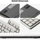NuPhy Node75 Wireless Mechanical Keyboard, 75% Hot Swappable Custom Low Profile Keyboard, 84 Keys Computer Gaming Keyboards, Supports Touch Gestures, PBT Keycaps, RGB Backlit, Bluetooth/2.4GHz/USB-C