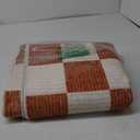 Machine Washable 5x7 Area Rugs for Living Room Checkered, Non Slip Soft Low Pile Farmhouse Halloween Modern Neutral Playroom Boys Rugs for Bedroom, Large Carpet Rugs for Dining Room(Orange,5'x7')