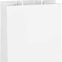 Mlyta 100 Pack 5.25x3.25x8.5 Inch Small White Kraft Paper Gift Bags with Handles Bulk for Goodie, Party Favor Brithday Grocery Shopping, Business Wedding Retail Craft Treat To Go, Merchandise Sacks