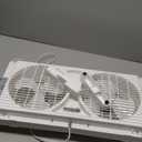 HOLMES 9" Twin Digital Window Fan, Reversible Airflow Blades, In/Out Exchange, 3 Speeds, Built-In Extender Panels, Ideal for Home, Bedroom or Office, Remote Control, White