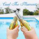 PONPUR Gifts for Men Dad, 4pc Beer Chiller Sticks, Christamas Anniversary Birthday Gifts Idea for Husband Him, Cool Home Bar Accessories Presents for Beer Lover, White Elephant Gift for Adult