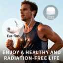 Air Tube Headphones USB-C | EMF Free Anti Radiation Wired Earbuds with Microphone for Hearing Protection | HD Sound & Clear Calls | Volume Control, USB C Adapter for iPhone 15, Android, Laptop