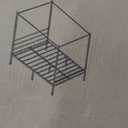 14 Inch Platform Built-in Headboard Sturdy Metal Frame Canopy Bed Frame with Four Posters, Black Queen Size