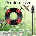 Geelin 3 Pack Hummingbird Feeder Replacement Parts, Metal Top Cover with 4 Perches & 4 Flower Ports, Includes 3 Cleaning Brushes, No Feeder Bottom Base Included(Black)