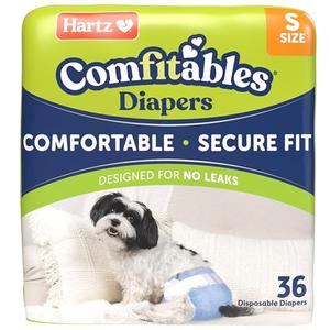 Hartz Disposable Dog Diapers, Size S 36 count, Comfortable & Secure Fit, Easy to Put On