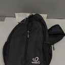WATERFLY Crossbody Sling Backpack Sling Bag Travel Hiking Chest Bag Daypack (Black)