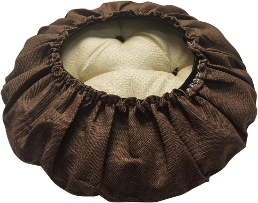 Stool Covers Round Memory Foam Bar Stool Cushion Round Cushion with Non-Slip Backing and Elastic Band Coffee 16 inches