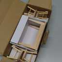 Z MAYABBO Wooden Dollhouse Furniture of Table & Chair, Miniature Dollhouse Accessories of Dining Room Accessory - 1/12 Scale