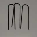 Nigh Coated Rebar Trampoline Wind Stakes Set of 3 Safety Ground Anchors Stakes Extra Heavy Duty Metal Landscape Staples 10 Inches Long (Black)