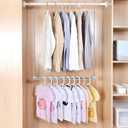 Adjustable Hanging Closet Rod, Extender Hanging Rod, Closet Hanging Organizer, Heavy Duty Closet Bar, Hanging Rod (2 Pack, Chrome)