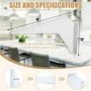 Blulu One Pair Heavy Duty Commercial Bracket, Countertop Support Bracket, Steel Mounting Reversible Holder Workstation Industrial Support Holder for Shelves Desks(12" x 18",White)