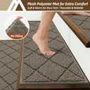 COSY HOMEER Stair Treads for Wooden Steps 9"x28" Washable Indoor Carpet Stair Treads Non Slip Soft Polyester Stair Carpet Tread Reusable Stair Runner Rugs for Kids, Elders,Pets,Light Brown,10pcs