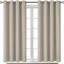 BGment Room Darkening Curtains 54 Inches Long - Grommet Thermal Insulated Drapes Window Treatment Curtains for Bedroom, 2 Panels, 52 x 54 Inch, Camel