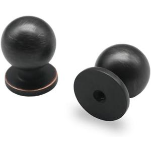 khtumeware 10 Pack 1 inch Oil Rubbed Bronze Cabinet Knobs Dresser Knobs Ball Drawer Knobs Kitchen Cabinet Hardware Zinc Knobs for Dresser Drawers