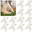 Windyun 12 Packs Kids Teepee Tent with Lights, Foldable Washable Tipi Play Boho for Indoor Outdoor Games for Girls Boys Sleepovers Birthday Slumber Party