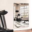 TRAHOME Home Gym Mirror Tiles for Wall, 14"x12"x12PCS Full Length Home Gym Workout Mirror for Garage, Bedroom, Living Room, Over The Door