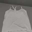 MathCat Workout Tank Tops for Women with Built in Bra, Sleeveless Gym Tops Seamless Racerback Athletic Yoga Shirts (Large, White)
