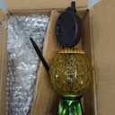 Solar Pineapple Lights Outdoor Glass Pineapple Stakes Lights, Waterproof Garden Lantern Decor Pineapple Gifts for Women 2 Packs, Yellow