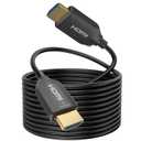 SOEYBAE 4K Fiber Optic HDMI Cable 100ft, Ultra High Speed 18Gbps, Support HDCP 2.2, ARC, 4K UHD, HD 1080p, Unidirectional Active 2.0 Cord, 3D for Laptop, Computer, Monitor, PS3, PS4, Blu-ray,Projector