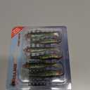 USA Bass Tackle Patriot Shad - Scent Infused Paddle Tail Swimbaits Pre Rigged Fishing Lures Premium Bait Strong Owner Hook, Fishing Gear for Bass Freshwater Predator Fish (1/4oz - 2.8", HD Trout)