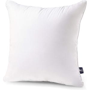 Phantoscope 18x18 Pillow Insert - Throw Pillow Insert with 100% Cotton Cover - 18 Inch Square Form Microfiber Pillow Sham Stuffer - Couch Cushion Pillow, 1 Count (Pack of 1) (White)