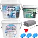 3 Gallon Clear Epoxy Floor Kit, 100% Solids, Self-Leveling