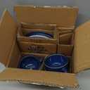 LE TAUCI Cappuccino Cups with Saucers 6 oz, Set of 4 Ceramic Coffee Cup and Saucer Set for Latte, Au Lait, Flat White, Mocha, Tea, Embossed Coffee Cups, Ceylon Blue