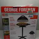 George Foreman Indoor/Outdoor Electric Patio Grill, Apartment Approved, 15-Serving, Removable Stand, Black