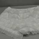 Aopwsrlyi Women Ruffle Bloomer Shorts Bubble Frilly Layered Lolita Shorts Y2K Fairy Cute Pettipants Sexy Mini Boy Shorts (Medium)