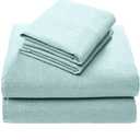 Comfort Spaces Cotton Flannel Sheets Full Size, Ultra Soft Flannel Sheet Set with 12" Elastic Pocket , Breathable Warm Flannel Bedding, Aqua Solid 4 Piece