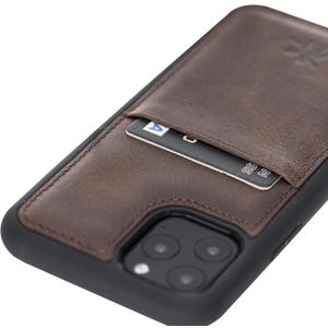 Venito Capri Leather Wallet Case Compatible with iPhone 11 Pro (5,8 inch)  Extra Secure with RFID Blocking & Padded Back Cover - Coffee Brown