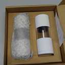 LARS NYSM Salt and Pepper Grinder Set I Salt and Pepper Mills with Adjustable Ceramic Grinder 2 pieces I Manual Design Spice Mill Set (Pure White)
