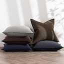 MIULEE Decorative Linen Pillow Covers 20x20 Inch Light Gray Boho Farmhouse Neutral Couch Throw Pillows for Bed Pack of 2 Accent Modern Pillowcase Sofa Livingroom Home Decor