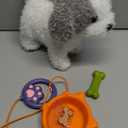 OR OR TU Walking Barking Toy Dog with Remote Control Leash, Plush Puppy Electronic Interactive Toys for Kids, Shake Tail,Pretend Dress Up Realistic Stuffed Animal Dog Age 3 4 5 6+ Years Old Best Gift (Grey+white)