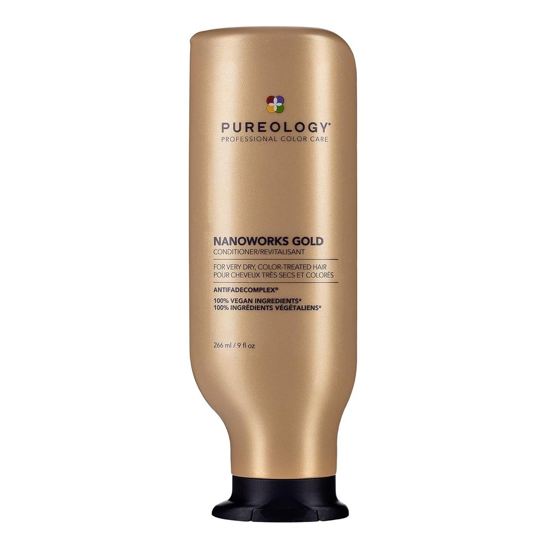 Pureology Nanoworks Gold Conditioner - For Very Dry and Color-Treated Hair, Restores & Strengthens Hair, Sulfate-Free & Vegan (9 Fl Oz (Pack of 1))