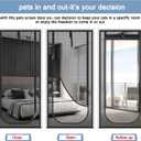 Upgraded Pet Screen Door,Fits Door Opening Size 34''x 83'',Thickened Cat Resistant Mesh Screen Door for Living Room,Kitchen,Bedroom,Cat Proof Screen with Zipper Closure.(U-Type,Black)