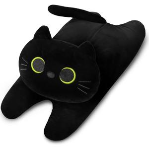 Microwave Heating Pad for Cramps Pain Relief, 19 * 9" Microwavable Heating Pads for Back, Neck Shoulder, Cute Microwave Heating Pad Stuffed Animal, Moist Heat Pack, Lavender (Large Cat)