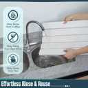 Stone Drying Mat for Kitchen Counter, 24"x16" Large Collapsible Dish Drying Mat with Non-Slip Pad and Sandpaper, Rolling Design, Quick Dry for Dishes, Bottles, Utensils
