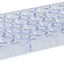 Pastry Tek 10.8 x 5.3 Inch Chocolate Shaping Mold, 1 Freezable Candy Mold - 32 Cavities, Half-Sphere, Clear Polycarbonate Chocolate Mold, Dishwashable, Easy To Release - Restaurantware