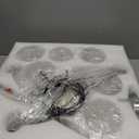 Modern Chandelier, Brushed Nickel Chandeliers for Dining Room, Adjustable Height 6 Light Dining Room Light Fixture, Hanging Light Fixtures Ceiling for Living Room Bedroom Kitchen Island